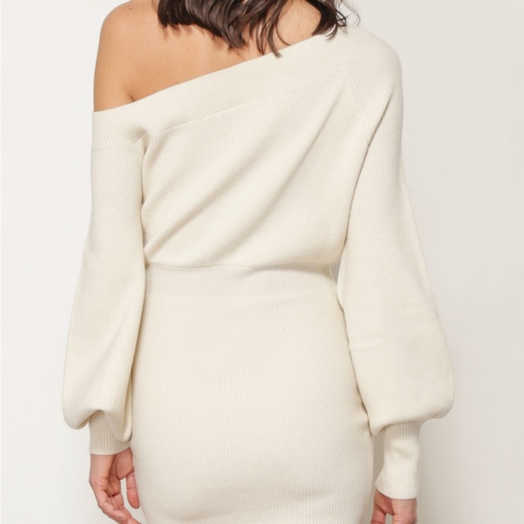 Line + Dot Rebecca Off Shoulder Sweater Mini Dress - Picture 3 of 7